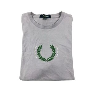 Fred Perry Light Purple Cotton Iconic Graphic T Shirt Size Men's Small
